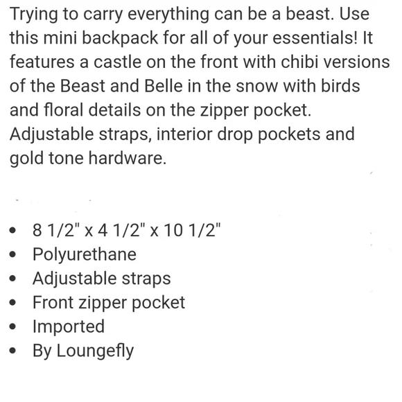 NWT Loungefly Beauty and the Beast  Set - Picture 6 of 16